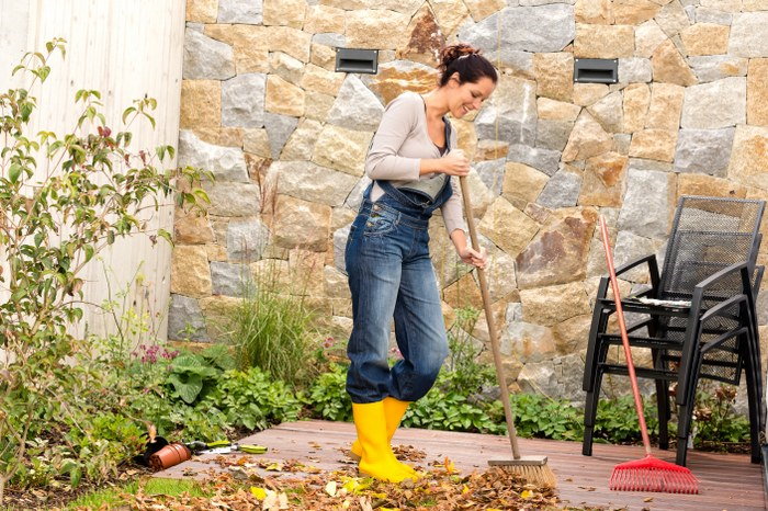 patio sweeping